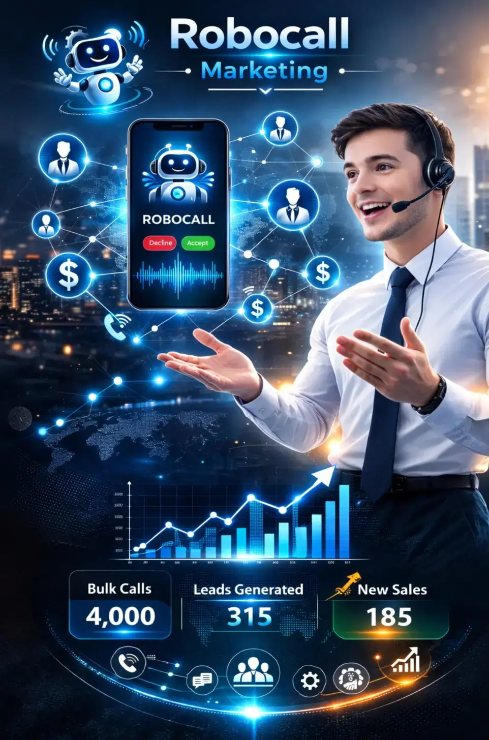 Robocall marketing campaign demo interface