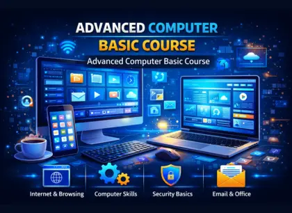 Advance computer basic course with MS Office internet typing training
