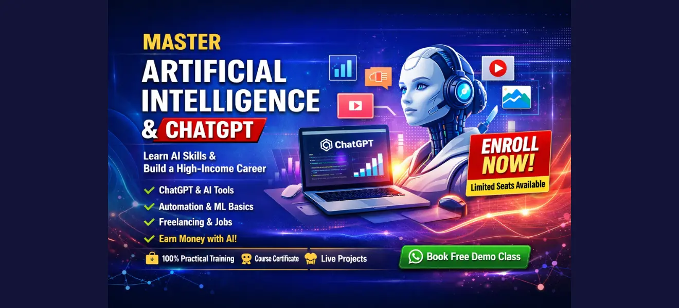 Students learning artificial intelligence, ChatGPT and AI tools with practical projects